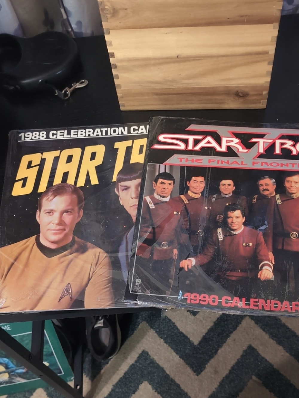 Star Trek Vintage 1988 & 1990 Calendars - Yellow & Red Covers